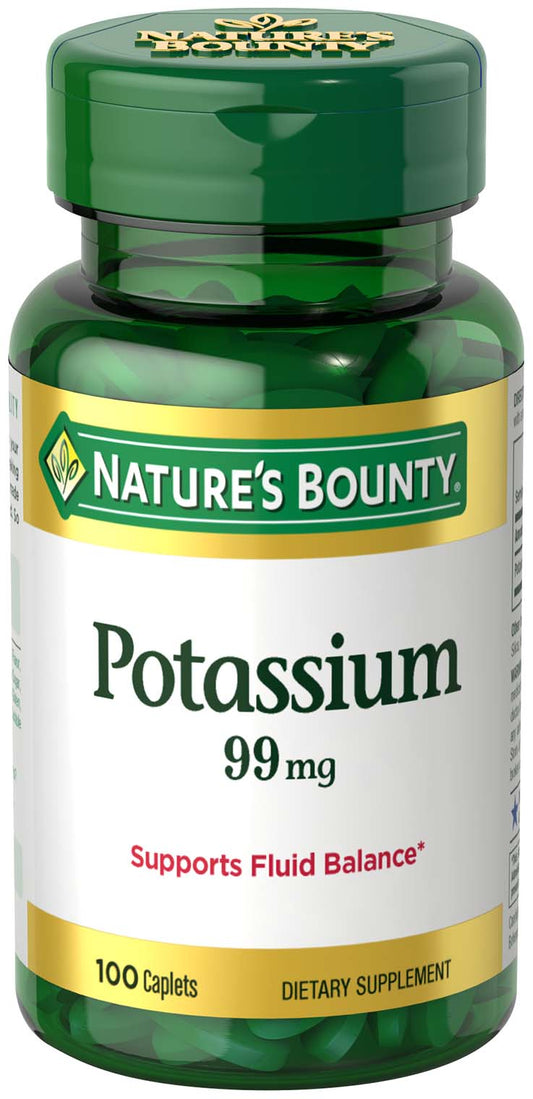 Nature's Bounty - Potassium 99 Mg 100 Caplets - 1 Pack