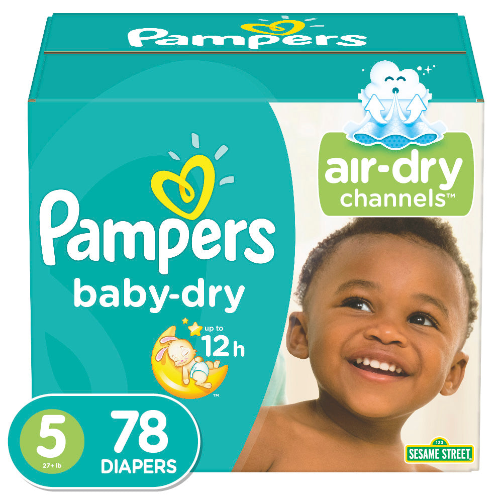 Pampers Diapers - Baby Dry - Size 5 - 78 Ct - 1 Pack