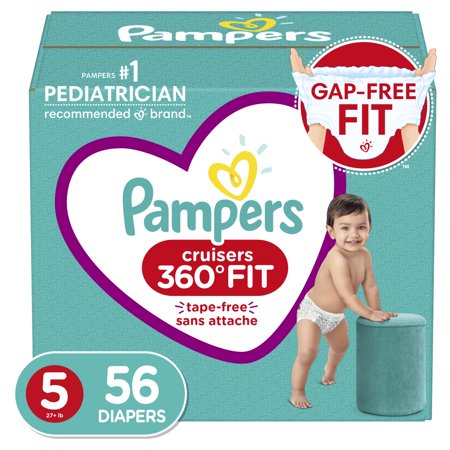 Pampers - Diapers - Cruisers 360  Super Pack - Size 5 - 56Ct - 1 Pack