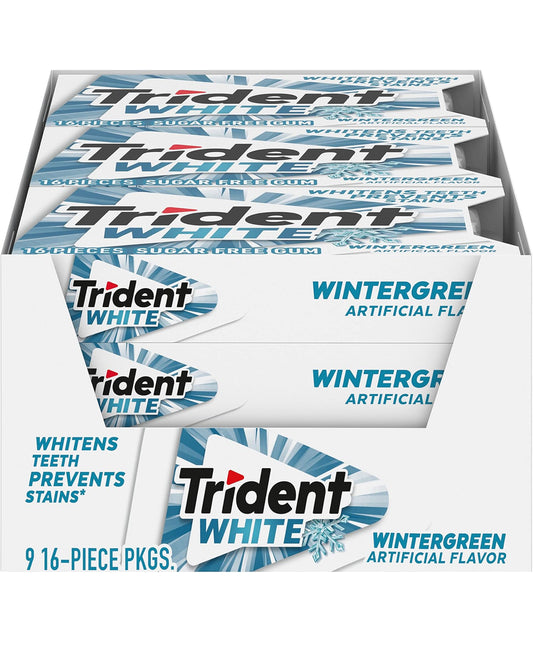 TRIDENT White Wintergreen 9 pack