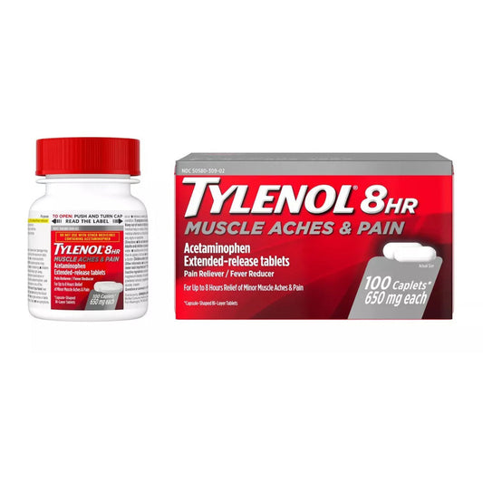 Tylenol - 8Hr Muscle Aches & Pain - 100 Caplets - 1 Pack