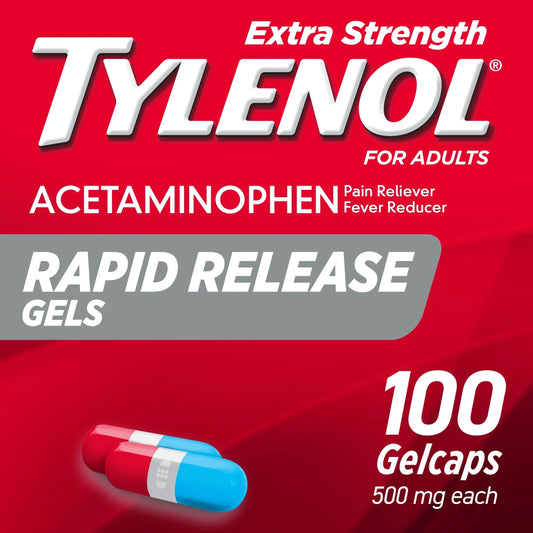 Tylenol - Extra Strength - Rapid Release Gels - 100 Gelcaps - 1 Pack