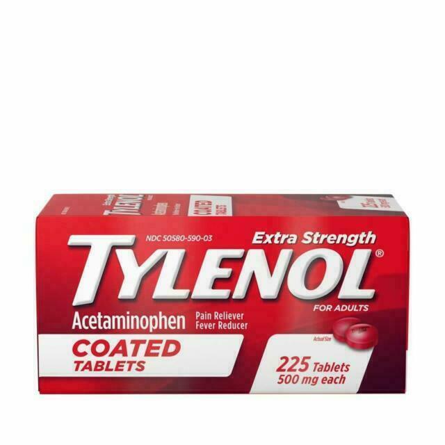 Tylenol - Caoted Tablets 225 Tablets - 1 Pack