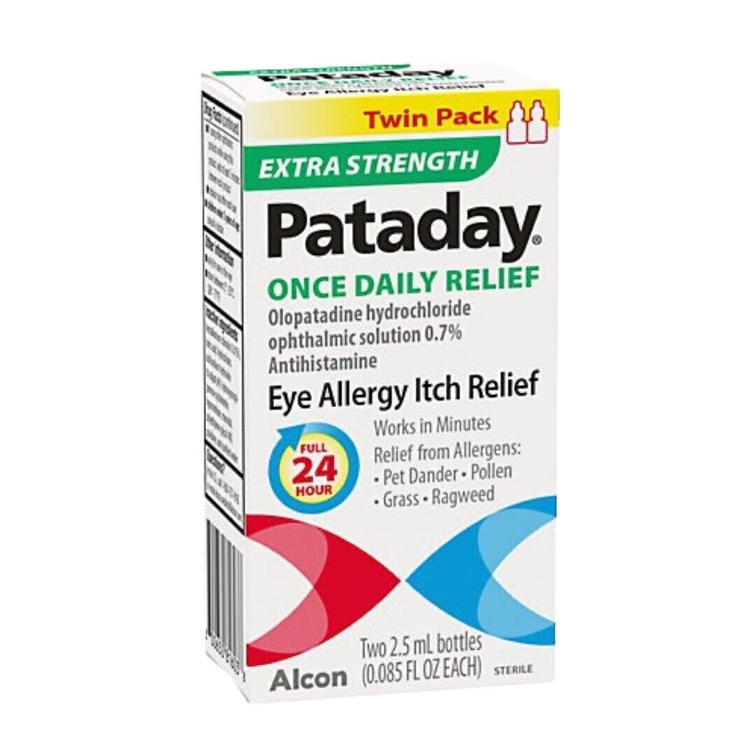 Pataday Allergy - Twin Pack Extra Strength Once Daily Relief Eye Allergy Relief 2.5 Ml (0.085Fl Oz) - 1 Pack