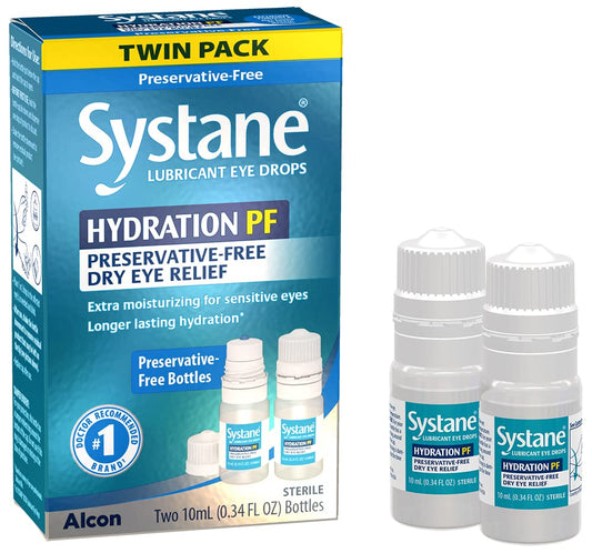 Systane Eye Drops - Hydration Multi-Dose Pf - Dry Eye Relief Twin Pack (2X10Ml) - 24 Pack