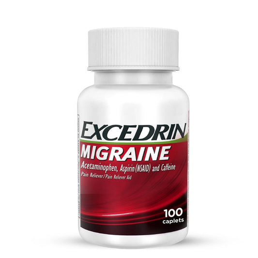 Excedrin - Pain Reliever - Migraine - 100 Caplets - 1 Pack