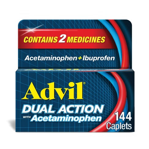 Advil - Dual Action Back Pain - 144 Caplets - 1 Pack