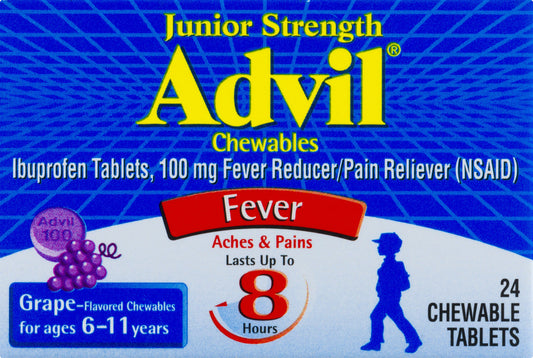 Advil - Junior Pain Relief - Grape - 24 Chewable Tablets - 1 Pack