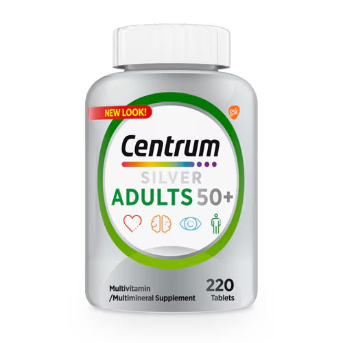 Centrum Multivitamin - Silver - Adults 50+ - 220 Tablets - 1 Pack