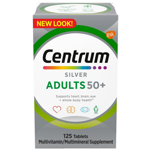 Centrum Multivitamin - Silver - Adult 50+ - 125 Tablets - 1 Pack