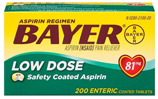 Bayer - Low Dose 81 Mg 200 Tab - 1 Pack