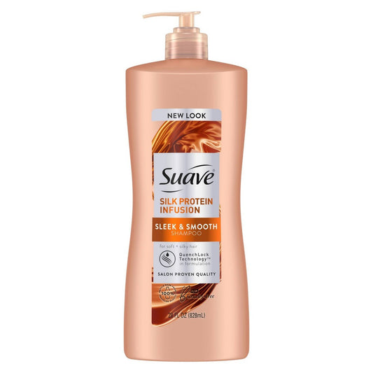 Suave Shampoo - Sleek & Smooth - 28 Oz - 4 Pack