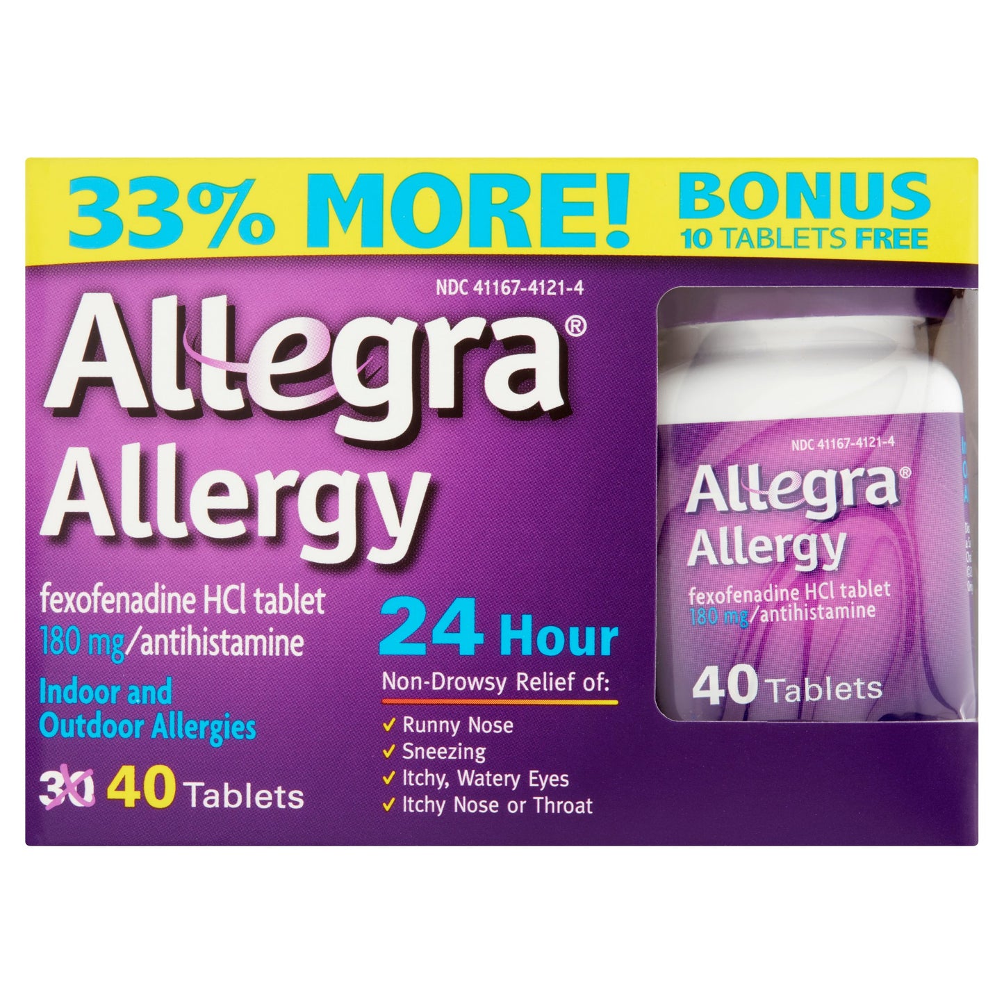 Allegra - Tablets - Bonus - 40 Ct - 1 Pack