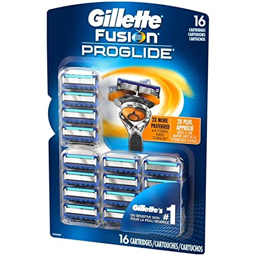 Gillette Blade Refill - Proglide Plus - 16 Cartridges - 6 Pack