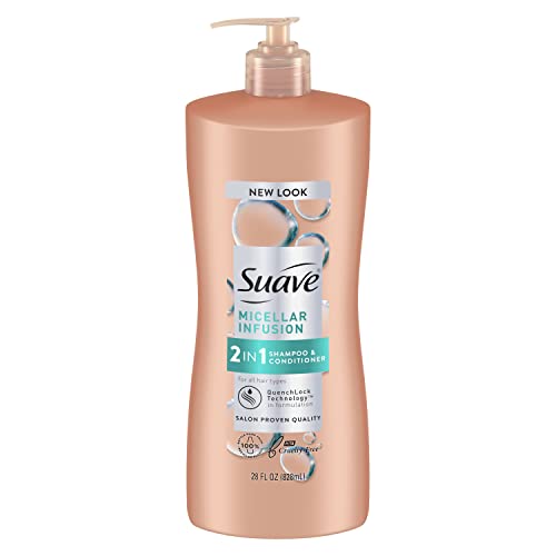 Suave Shampoo - 2in1 Quench Lock - 28 Oz - 4 Pack