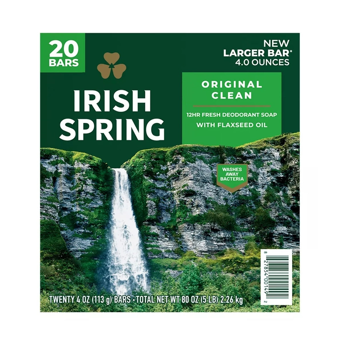 Irish Spring Bar Soap - Original Clean - 20 Ct - 4 Pack