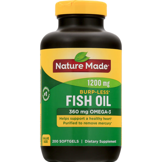 Nature Made - Fish Oil 1200 Mg - 200 Softgels - 1 Pack