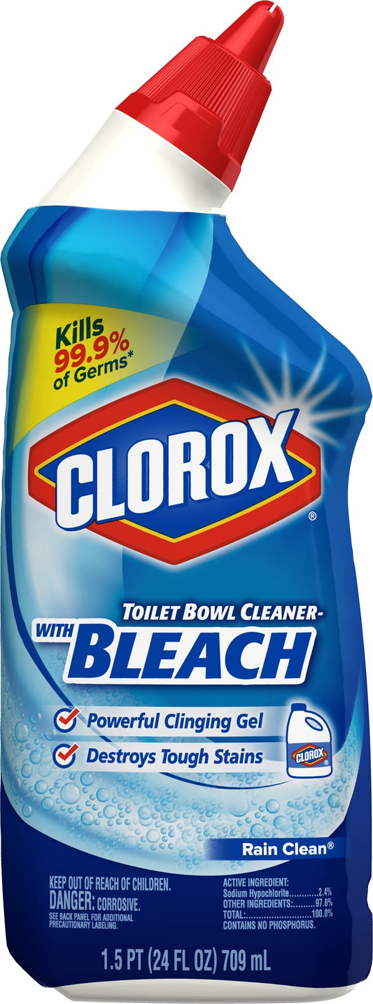 Clorox Toilet Bowl Cleaner - W/Bleach Rain..Clean 6 Per Case - 24 Oz -.. - 6 Pack