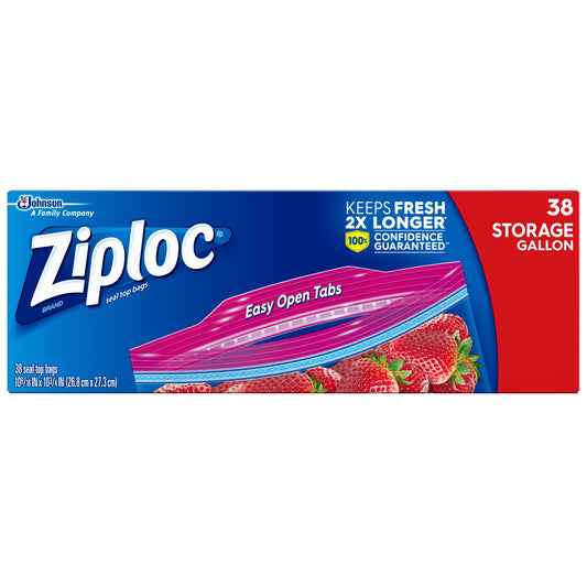 Ziploc - Galon Strge Bags  9/38Ct - 9 Pack