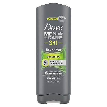 Dove 3In1 - Men - Recharge - 18 Floz - 4 Pack