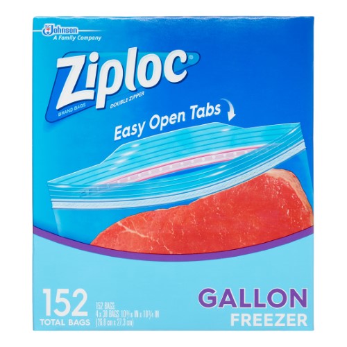 Ziploc - Easy Open Tabs Freezer Gallon Bags (152 Ct.) - 1 Pack