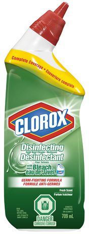 Clorox Toilet Bowl Cleaner - Clinging Gel With Bleach - Fresh Scent - 24 Floz - 12 Pack