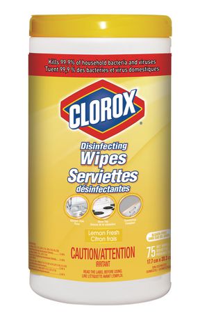 Clorox Disinfectant Wipes - Lemon Fresh - 75 Ct - 6 Pack