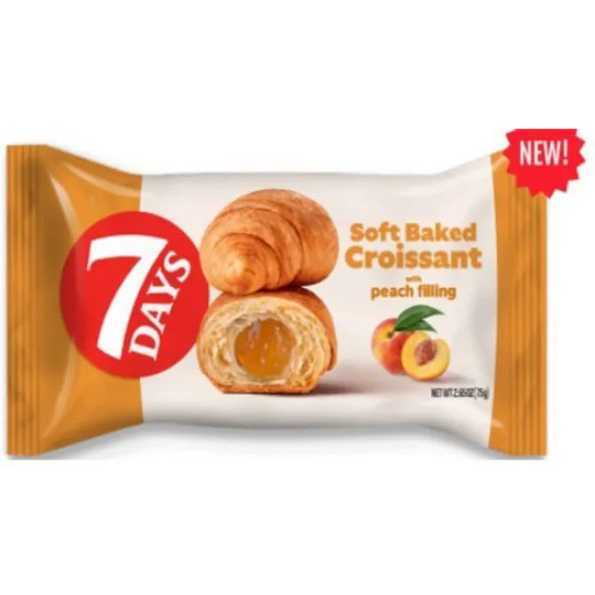 7DAYS CROISSANTS PEACH 6 pcs 1 pack