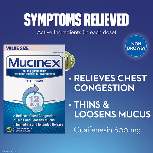 Mucinex - Tablets - 68 Ct - 1 Pack