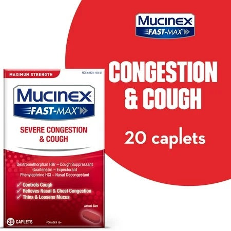 Mucinex - Severe Congestion & Cough 20Ct - 1 Pack