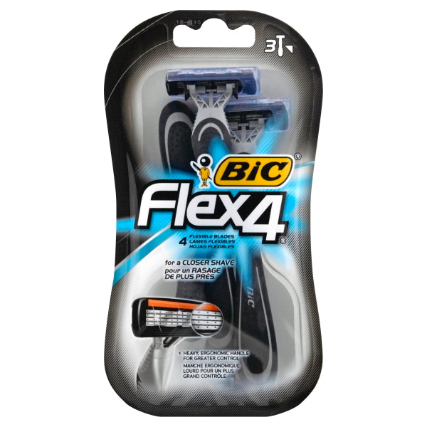 Bic - Disposable Razors - Flex4 Titanium - 3 Razors - 72 Pack