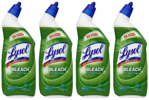 Lysol Toilet Bowl Cleaner - Clinging Gel With Bleach - Power - 24 Floz - 9 Pack