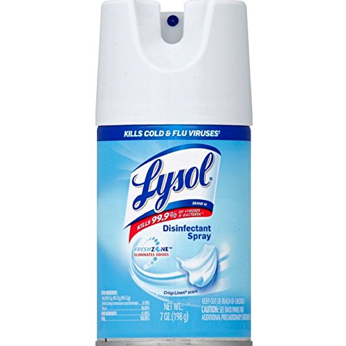 Lysol Aerosol Spray - Disinfectant Spray - Crisp Linen - 7Oz - 12 Pack