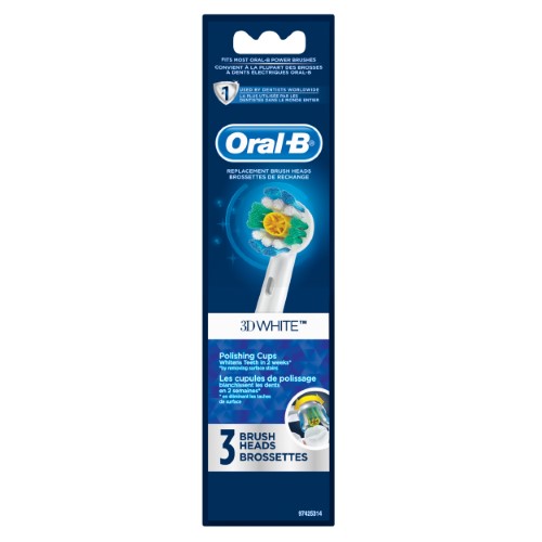 Oral-B - Brush Heads - 3D White - 3 Heads - 1 Pack