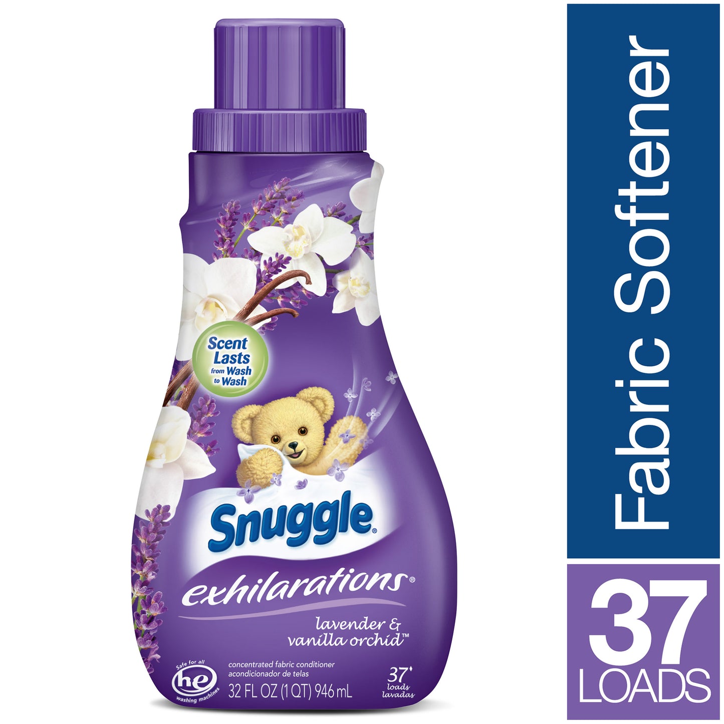 Snuggle - Super Fabric Softener - Exhilarations Lavender & Vanilla Orchid 32 Us Fl Oz - 9 Pack