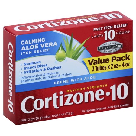 Cortizone - Creme - Aloe Vera - 2 Oz - Twin Pack - 1 Pack