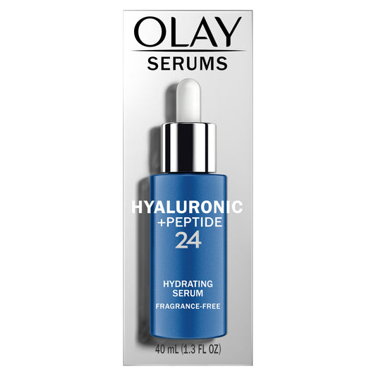 Olay - Hyaluronic + Peptide 24 Fragrance-Free Serum -40 G 1.3Oz - 1 Pack