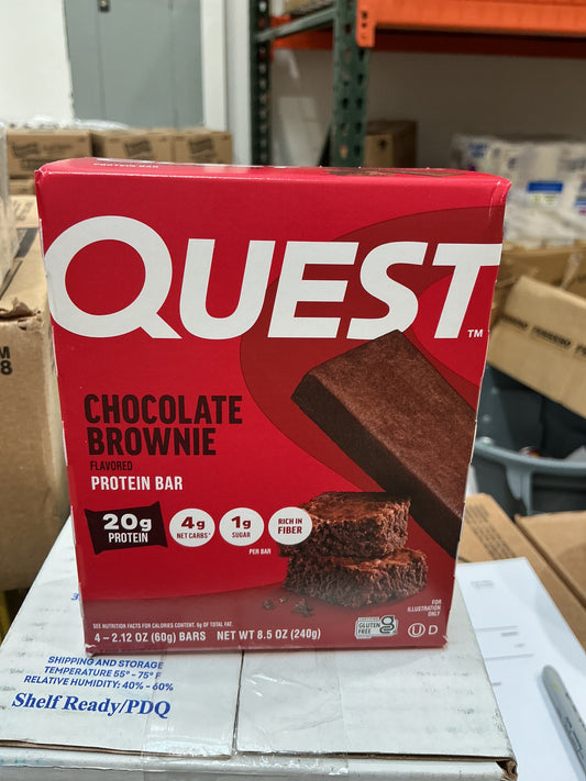 Quest chocolate brownie bars 2.12oz 5/4pack