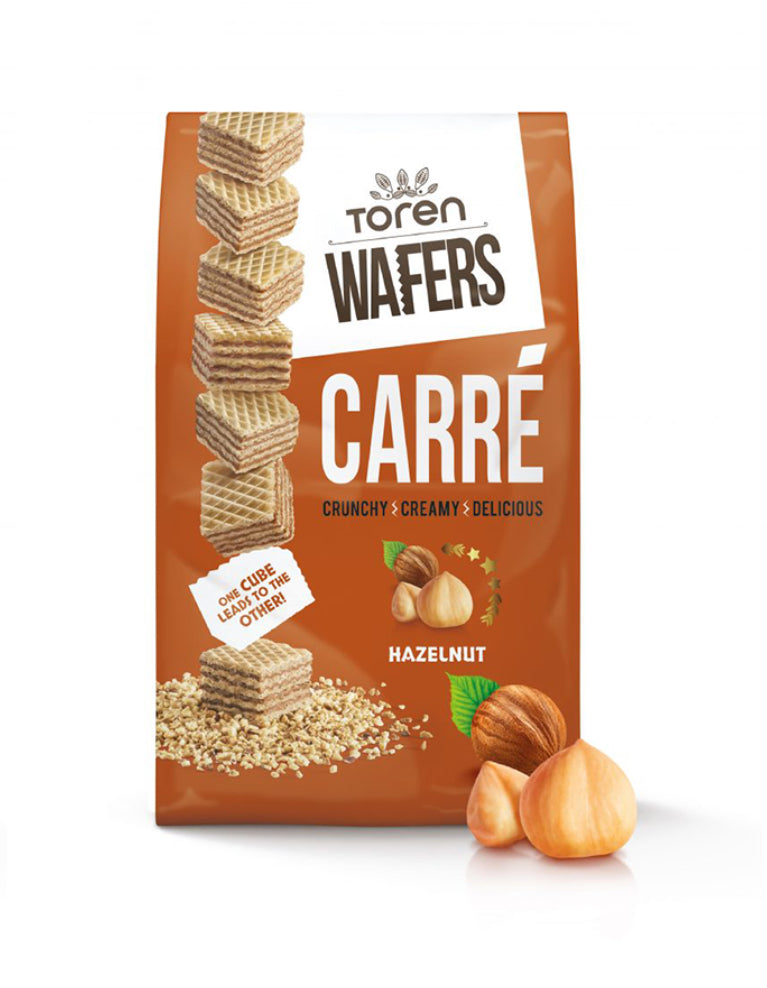 Toren wafers carre hazelnut cream wafer 250g 12pk
