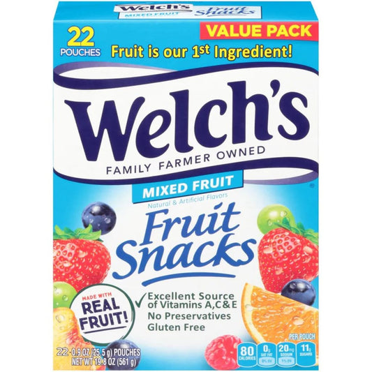 82268 – WELCH’S MIXED FRUIT SNACK 6/22CT VALUE PACK
