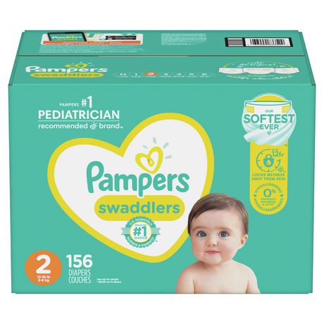 Pampers Diapers - Swaddlers - Size 2 - 156 Ct - 1 Pack