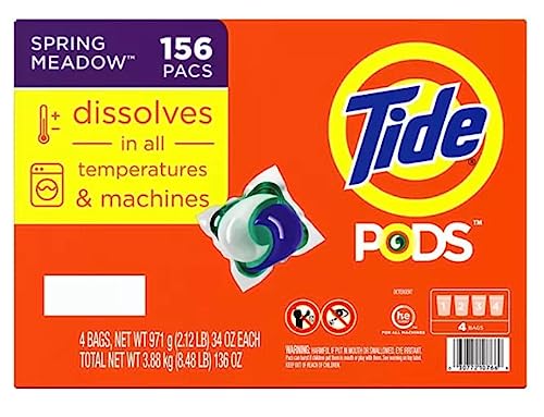 Tide - Pods - Spring Meadows - 156 Ct - 1 Pack