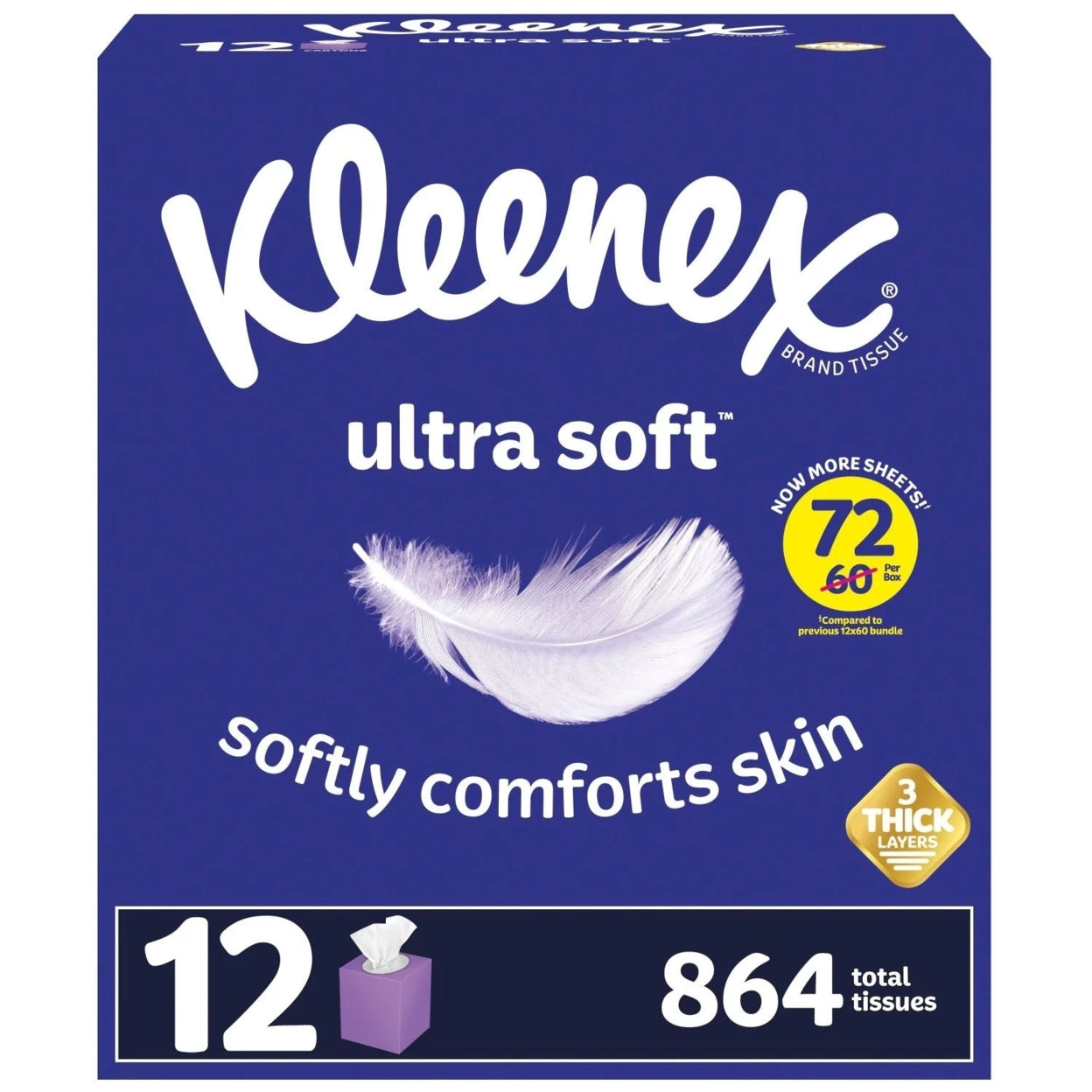 Kleenex - Tissue 12/72 3 Ply - 1 Pack