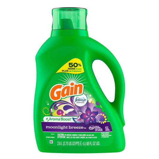 Gain Liquid Detergent - Moonlight Breeze - 88 Floz - 4 Pack