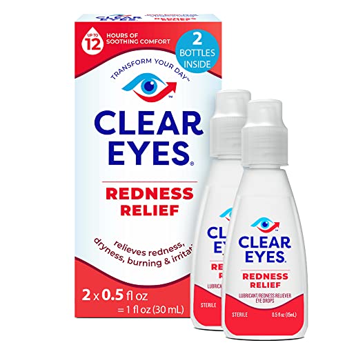 Clear Eyes Eye Drops - Redness Relief - 0.5 Floz - Twin Pack - 24 Pack