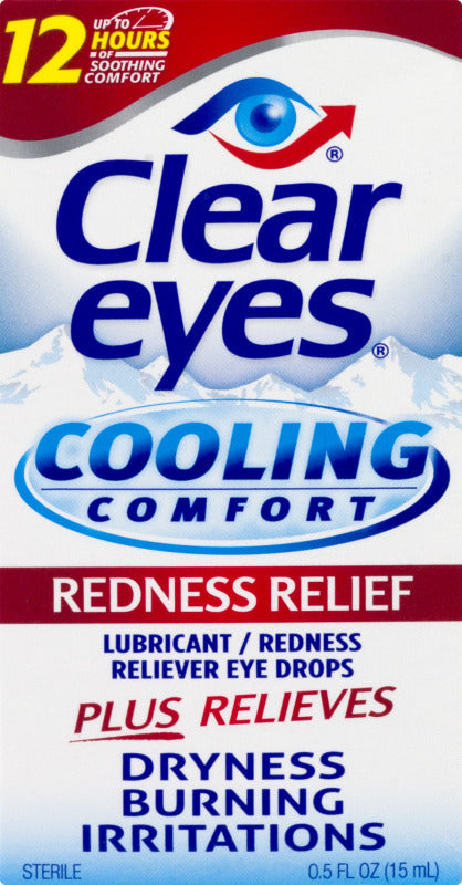 Clear Eyes Eye Drops - Cooling Comfort Redness Relief 0.5 Oz - 24 Pack