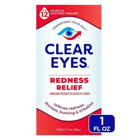 Clear Eyes Eye Drops - Redness Relief - 1 Floz - 24 Pack