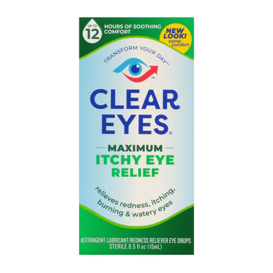 Clear Eyes Eye Drops - Maximum Itch Relief - 0.5 Floz - 36 Pack