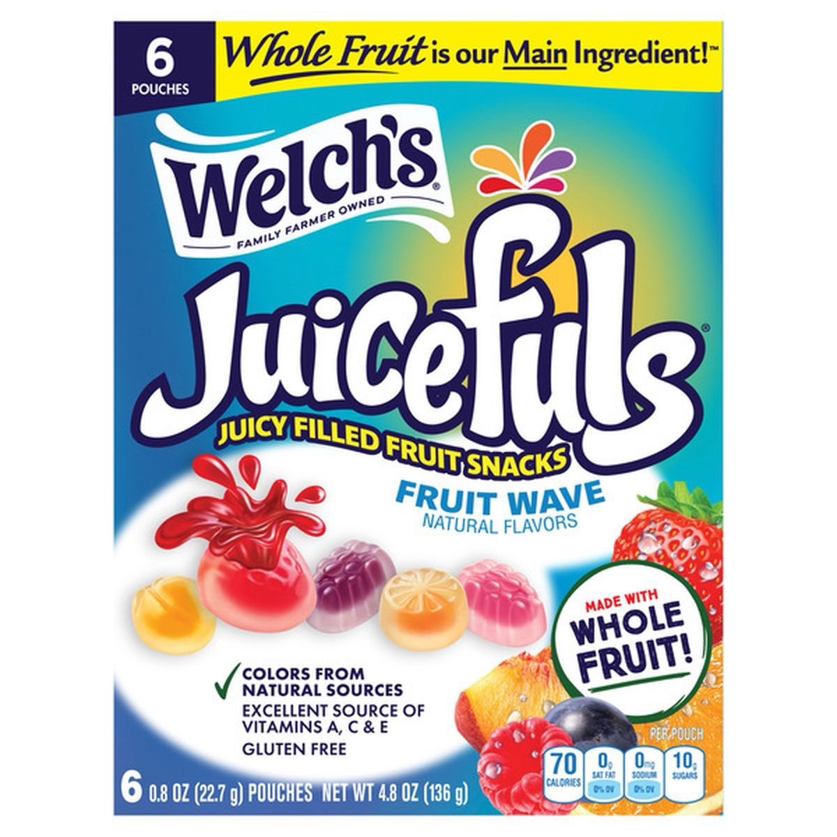 88621 - WELCH’S JUICEFULS Fruit Wave Juicy Filled Fruit Snacks  6/8PK boxes