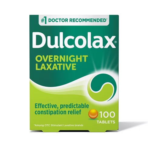 Dulcolax - Overnight Laxative - 100 Tablets - 1 Pack